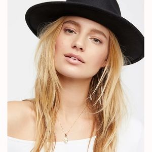 Free people “Wythe Leather Band Felt Hat”